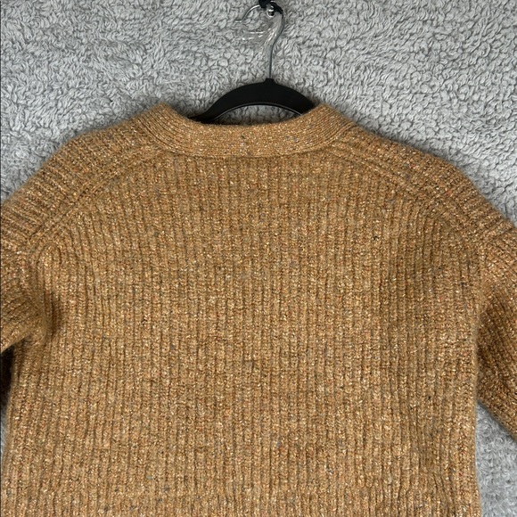 MADEWELL Long Sleeve Some Wool Cropped V- Neck, Button-Up Sweater, Size L - Picture 14 of 15